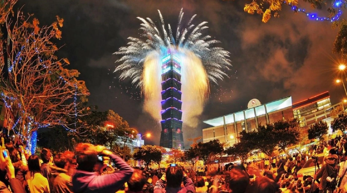 Con el show de fuegos artificiales, Taiwán recibe el Año 2023